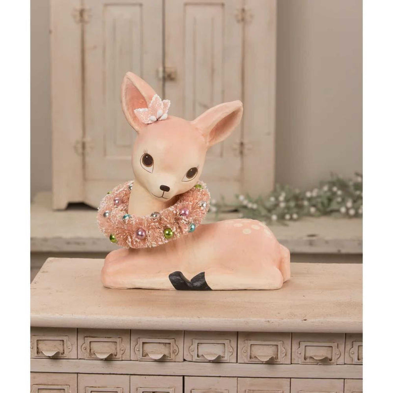 Christmas Pastel Fawn With Wreath - - SBKGifts.com