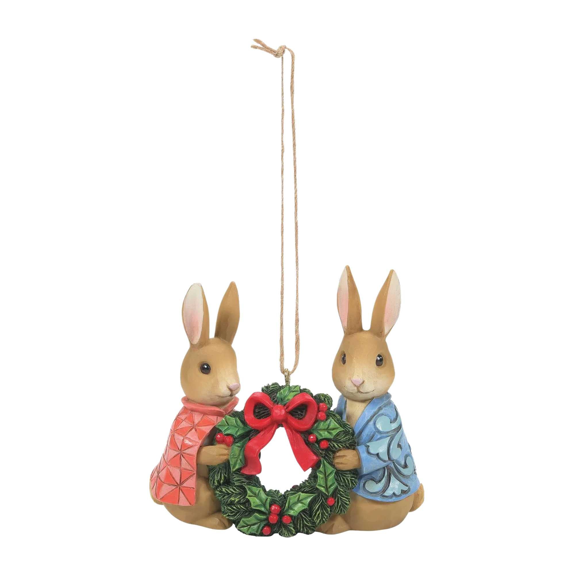 Jim Shore Peter & Floppy Holiday Wreath Peter Rabbit Beatrix Potter ...