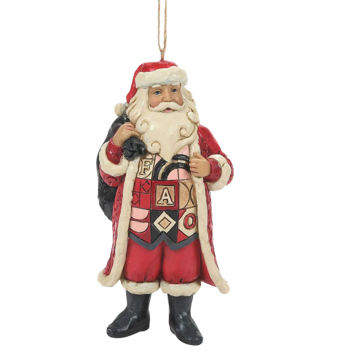 (57789) Santa W/Toy Bag Ornament