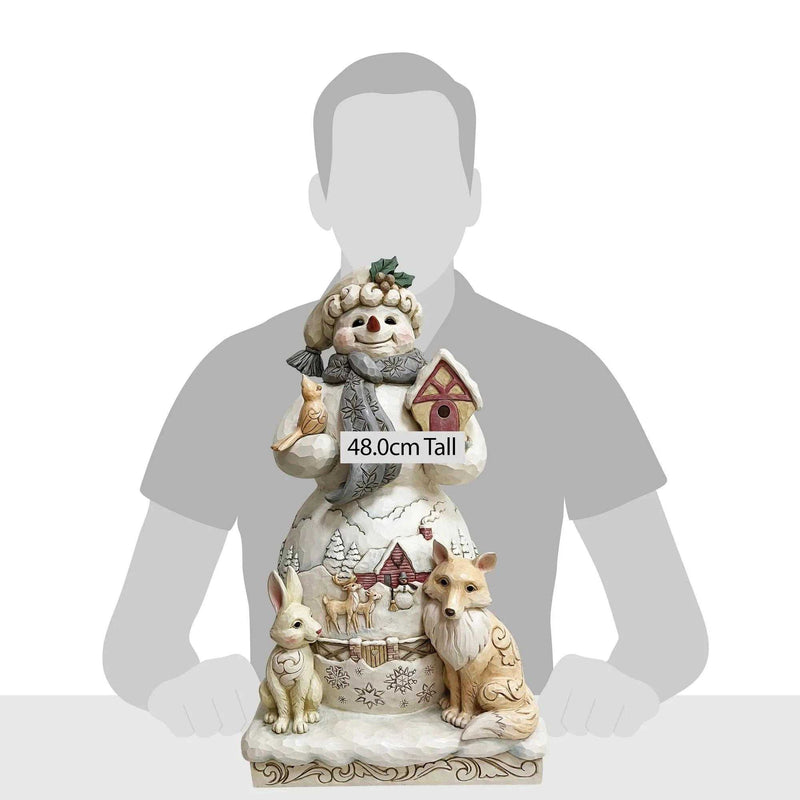 Jim Shore Woodland Snowman With Animals - - SBKGifts.com
