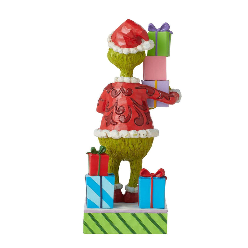 Jim Shore Grinch Holding Presents - - SBKGifts.com