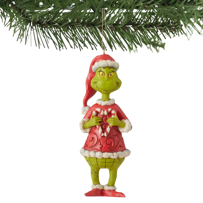 Jim Shore Grinch Holding Candy Cane Heart - - SBKGifts.com