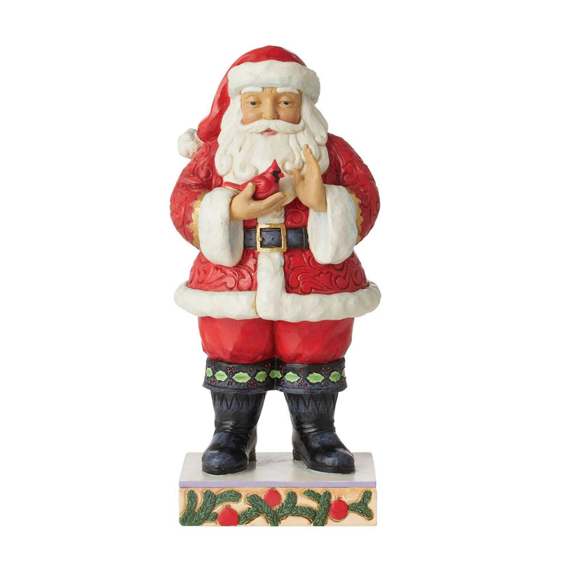 Jim Shore Touched By Wonder Polyresin Santa With Cardinal 6010815 (57857)