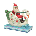 Jim Shore Grace & Goodwill Polyresin Santa Riding Swan 6010824 (57860)
