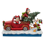 Jim Shore Loads Of Christmas Cheer Polyresin Mickey Friends Red Truck 6010868 (57891)