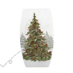 Stony Creek Adorned Evergreen Med Vase Glass Electric Winter Christmas Adg2275 (57913)