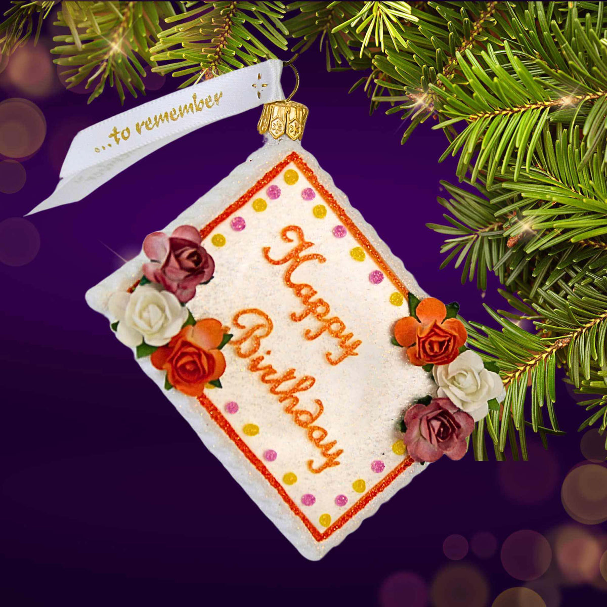 Ornaments To Remember Birthday Cake - - SBKGifts.com