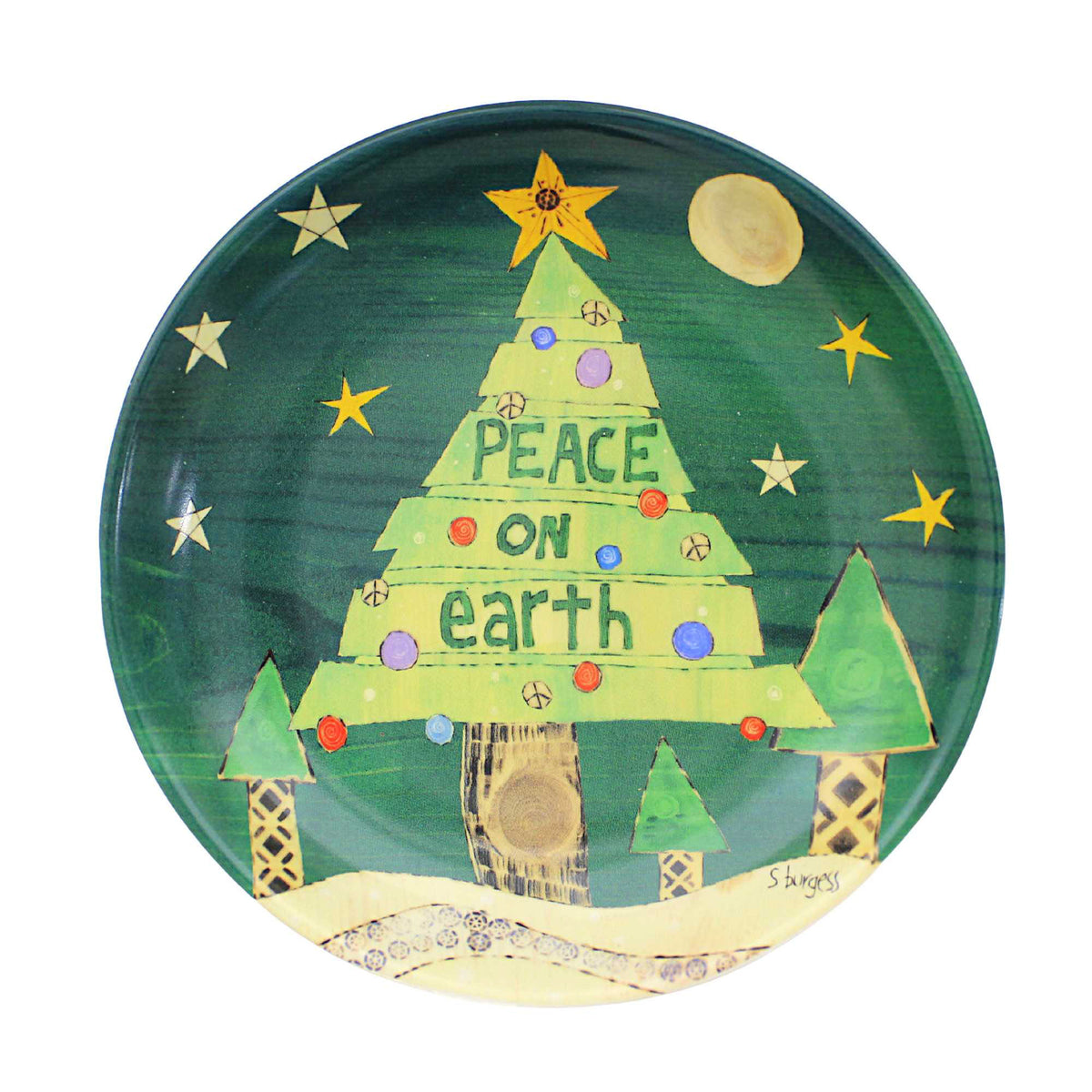 (58294) Peace Tree Appetizer Plate