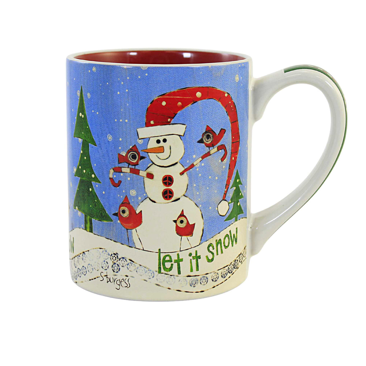 (58299) Candycane Snowman Mug