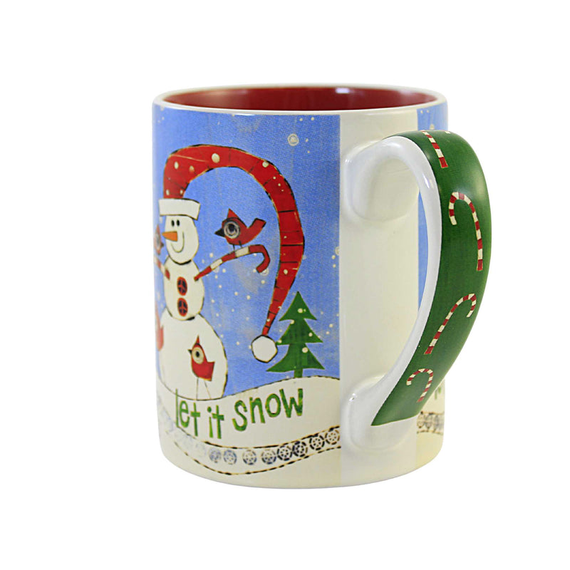Tabletop Candycane Snowman Mug - - SBKGifts.com