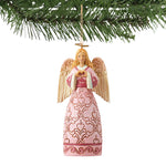 Jim Shore The Rose Pink Angel Ornament - - SBKGifts.com