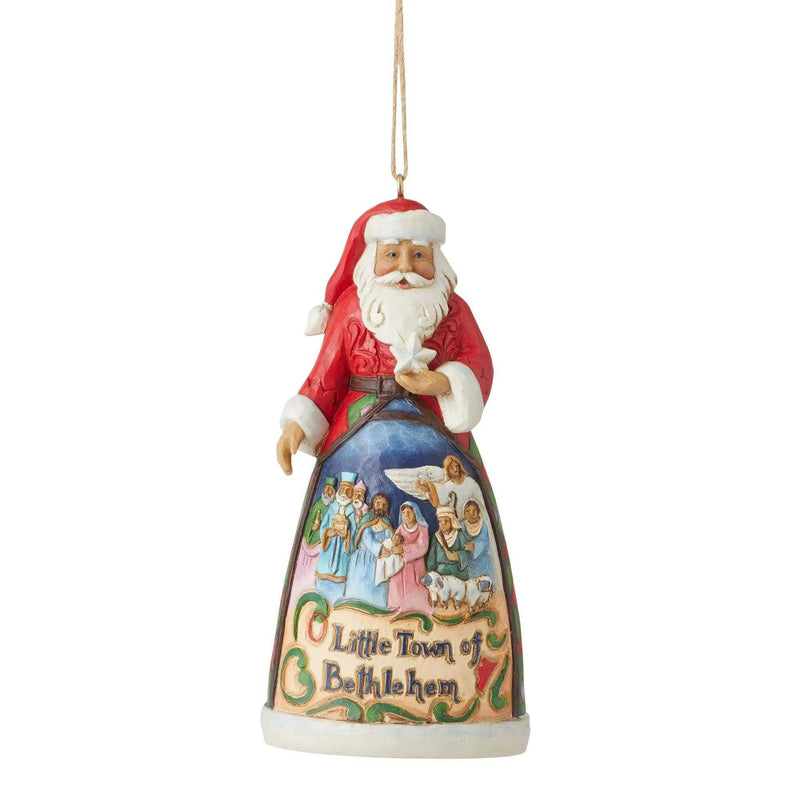Jim Shore O'little Town Santa Ornament Polyresin Heartwood Creek 6011492 (58317)