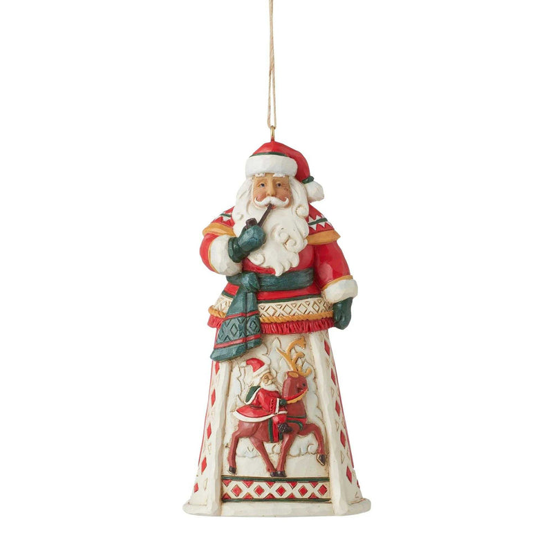 Jim Shore Lapland Santa W/Reindeer Scene Polyresin Ornament 6011493 (58321)
