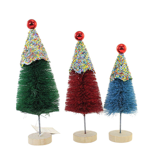 Christmas Sprinkled Bottle Brush Trees - - SBKGifts.com