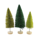 Christmas Green Bottle Brush Trees - - SBKGifts.com