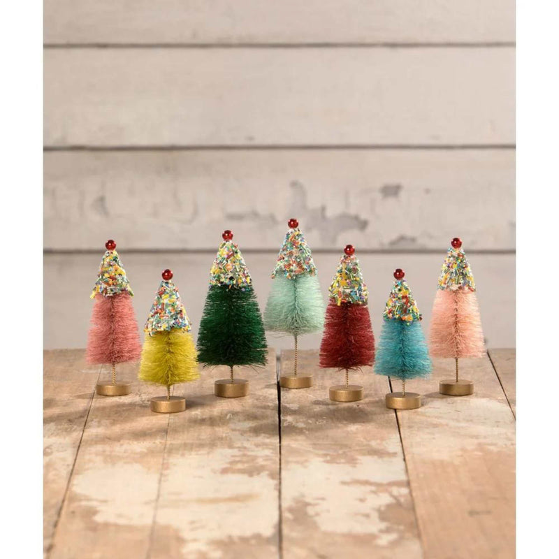 Christmas Mini Christmas Cupcake Trees Sisal Set Of Seven Lc1543 (58339)