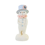 Christmas Dapper Pastel Snowman Polyresin Top Hat Glittered Ma1073 (58353)