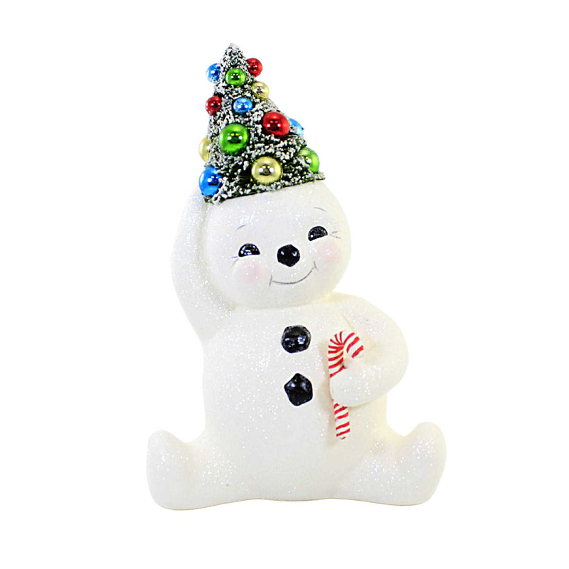 Christmas Retro Candy Cane Snowman Polyresin Decorated Tree Tl1358 (58355)