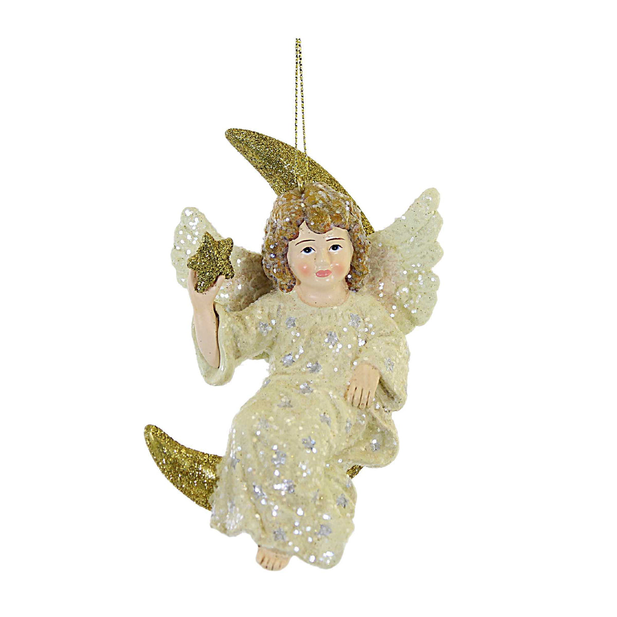 (58363) Angel In Moon Ornament