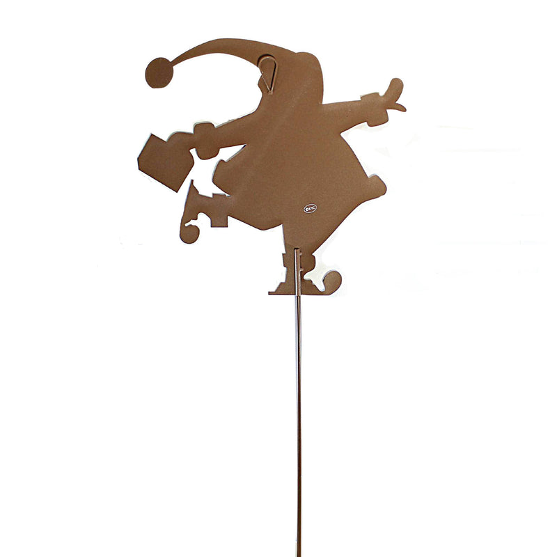 Christmas Gallery Skating Santa Stake - - SBKGifts.com