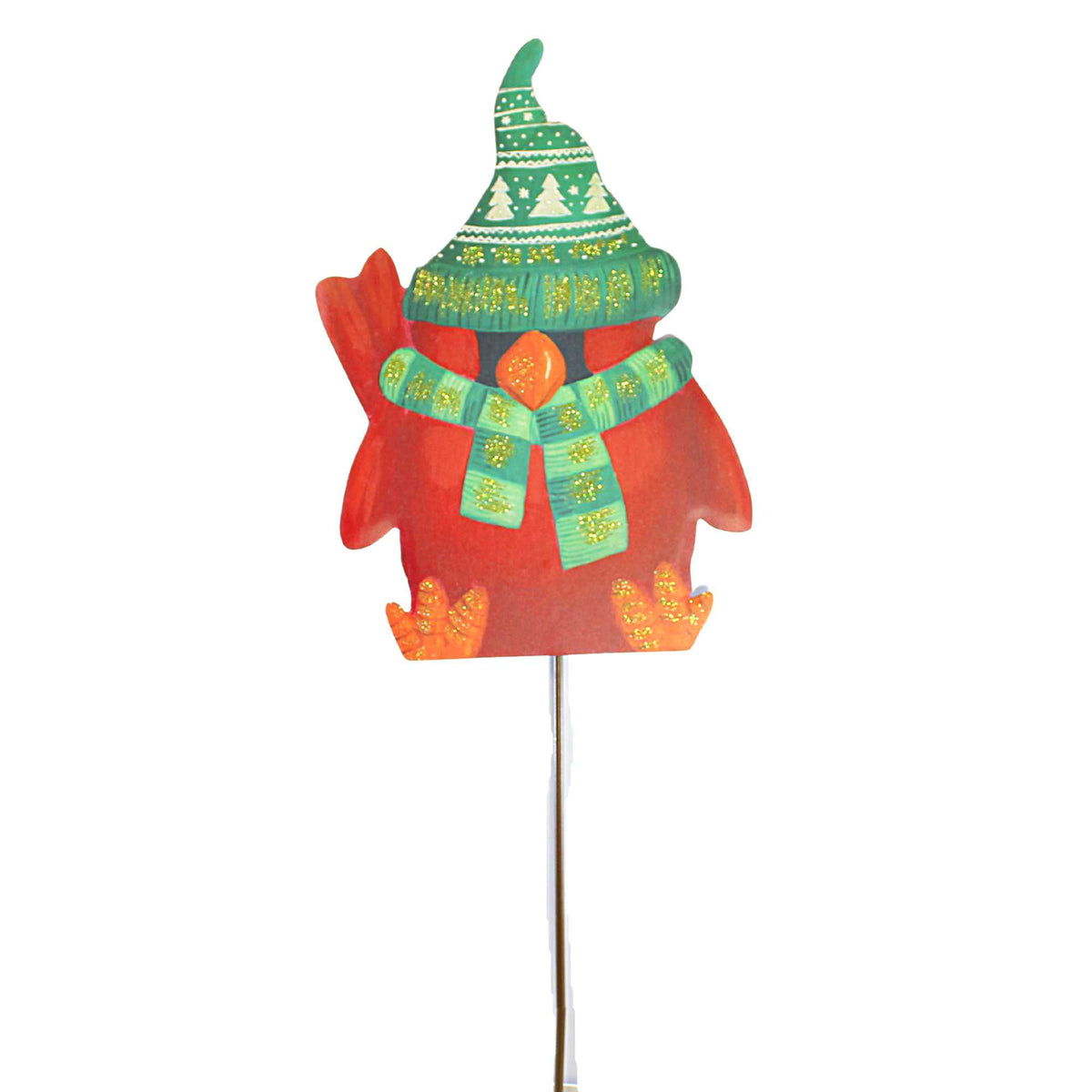 Christmas Pet Cardinal Gnome Stake - - SBKGifts.com