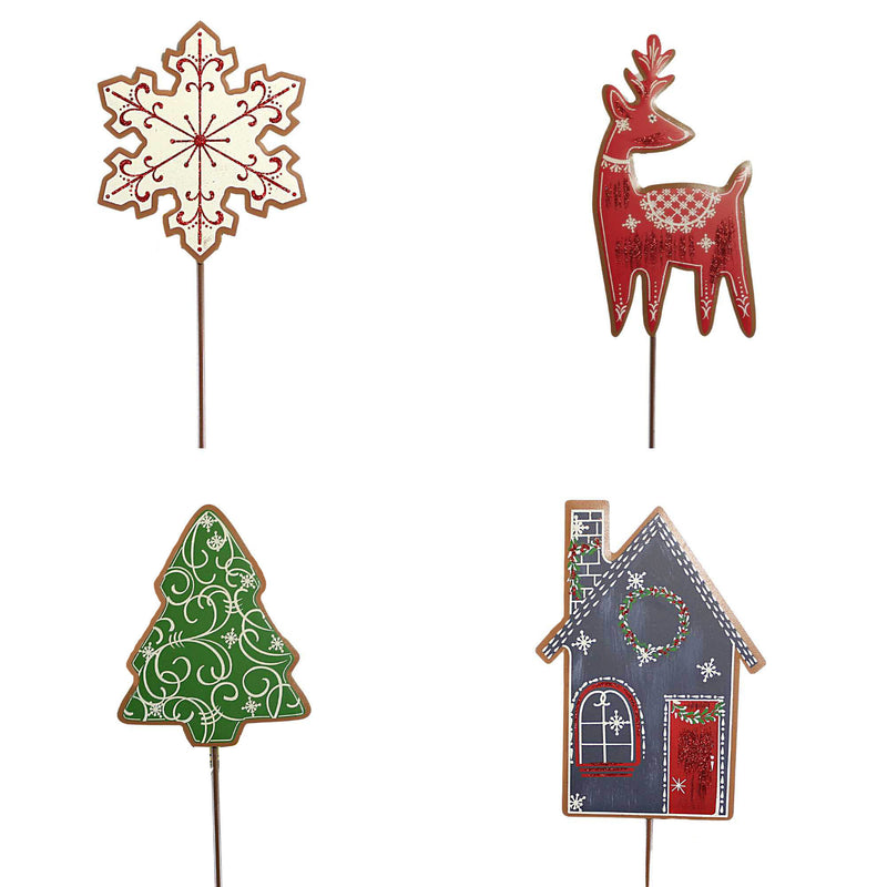 (58373) Christmas Cookiesd Stakes Set/4