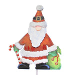 Christmas Santa Gnome. Metal Candy Cane Gift Bag C22059 (58378)