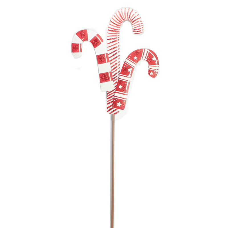 Christmas Three Candy Cane Stake - - SBKGifts.com