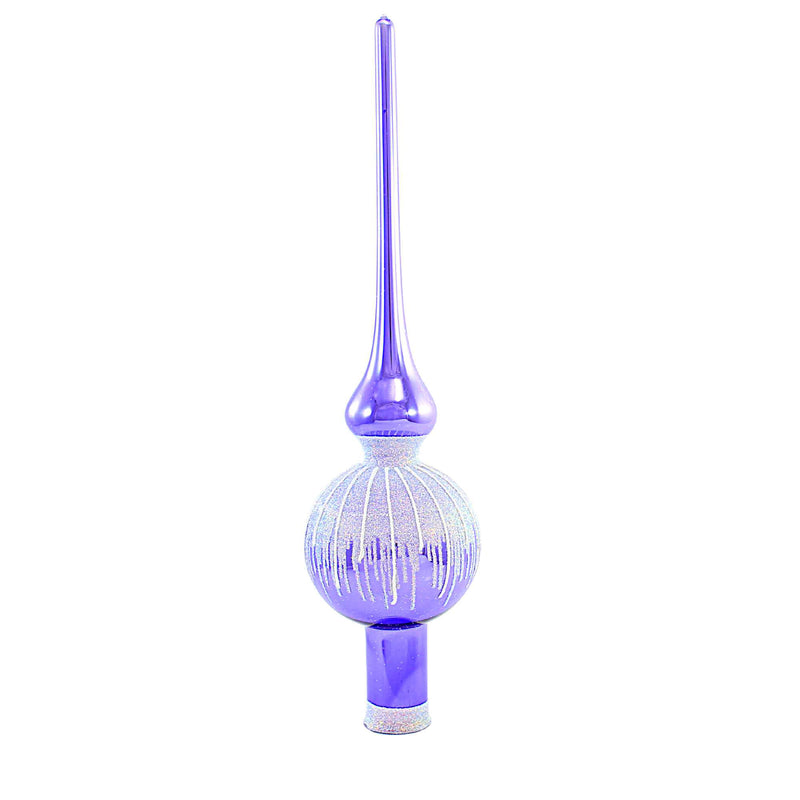 Ice Crystals, Purple - 1 Glass Tree Topper 11.00 Inch, Glass - Tree Topper Spring Valentine 23O2030 (58381)