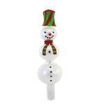 Santa Land Mr. Mc Chilly Tree Topper - 1 Glass Tree Topper 9.5 Inch, Glass - Christmas Festive Snowman 23O2060 (58384)