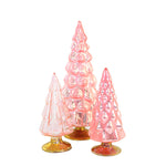 Cody Foster Small Pink Hue Trees - 3 Glass Trees 7 Inch, Glass - Easter Valentines Village Decorate Decor Mantle Ms2105p (58386)