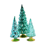 Cody Foster Small Teal Hue Trees - 3 Glass Trees 7 Inch, Glass - Christmas Easter Village Decor Decorate Mantle Ms2105t (58390)