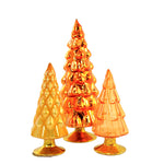 Cody Foster Small Orange Hue Trees - 3 Glass Trees 7 Inch, Glass - Halloween Village Decorate Decor Mantle Ms2105o (58391)