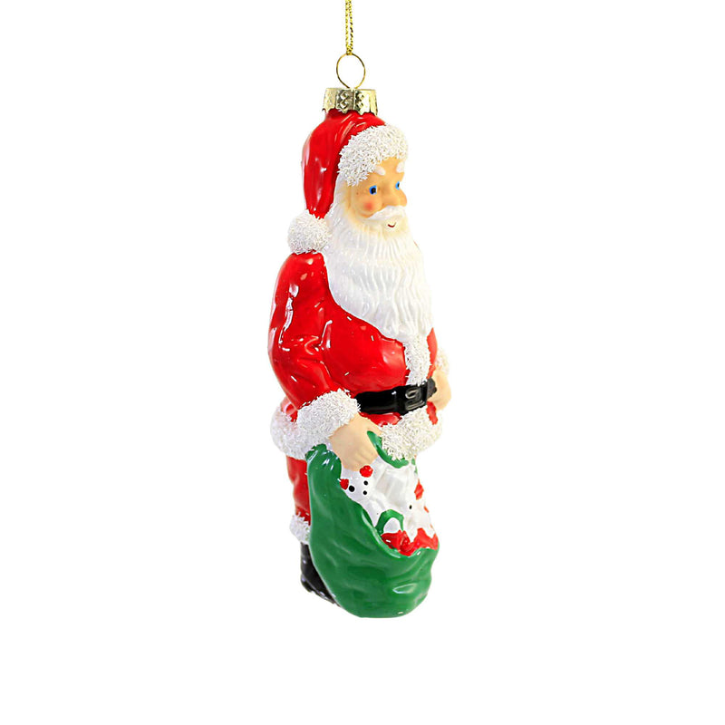 Holiday Ornament Santa W/ Toy Bag Blow Mold - - SBKGifts.com