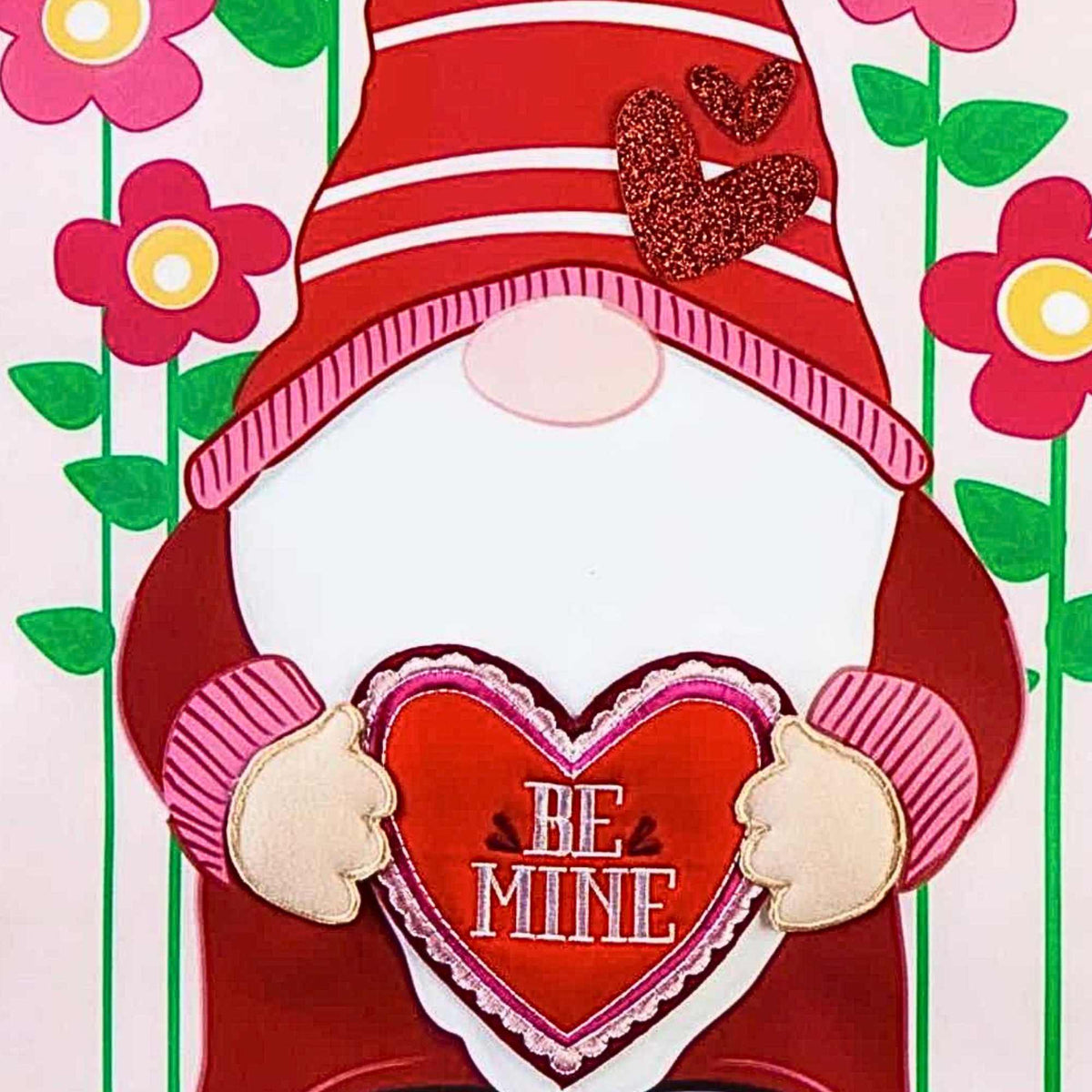 Evergreen Valentine Gnome Garden Flag - - SBKGifts.com