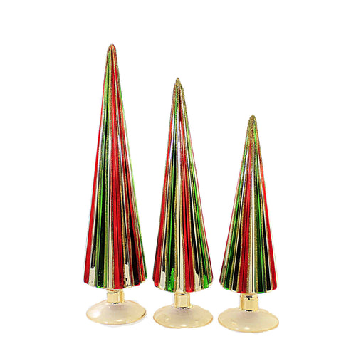 Christmas Red And Green Pleated Trees - - SBKGifts.com