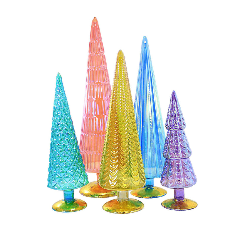 (58422) Jewel Tone Iridescent Trees