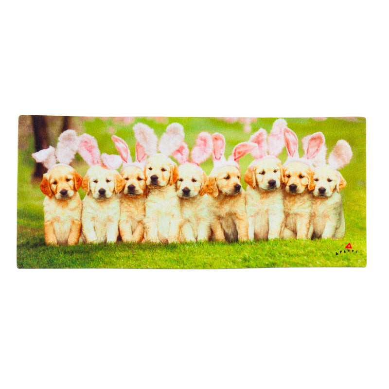 Home & Garden Line Of Bunny Puppies Mat Rubber Sassafras Switch 432058 (58443)