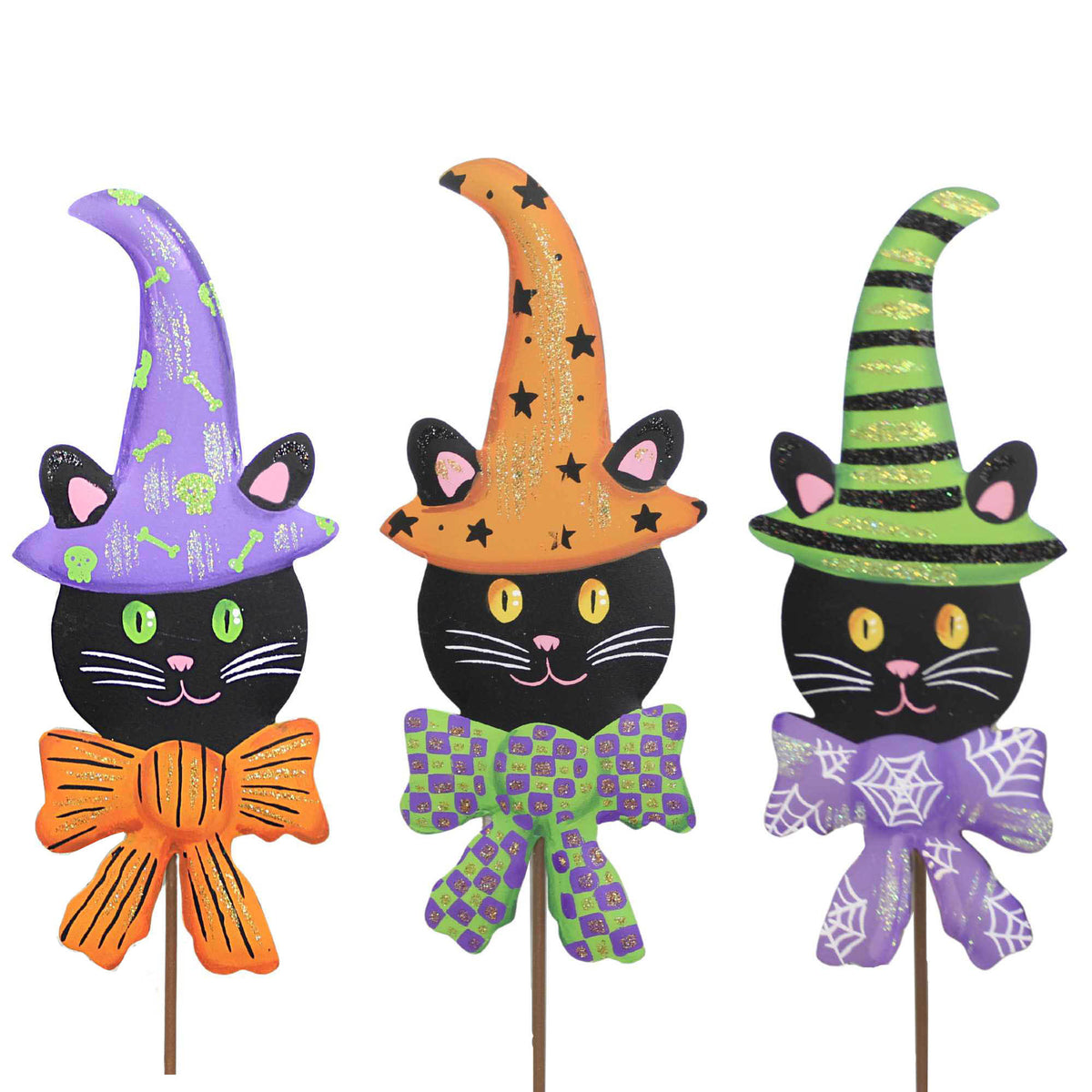 (58461) Cats In Hats Set/3 Stakes