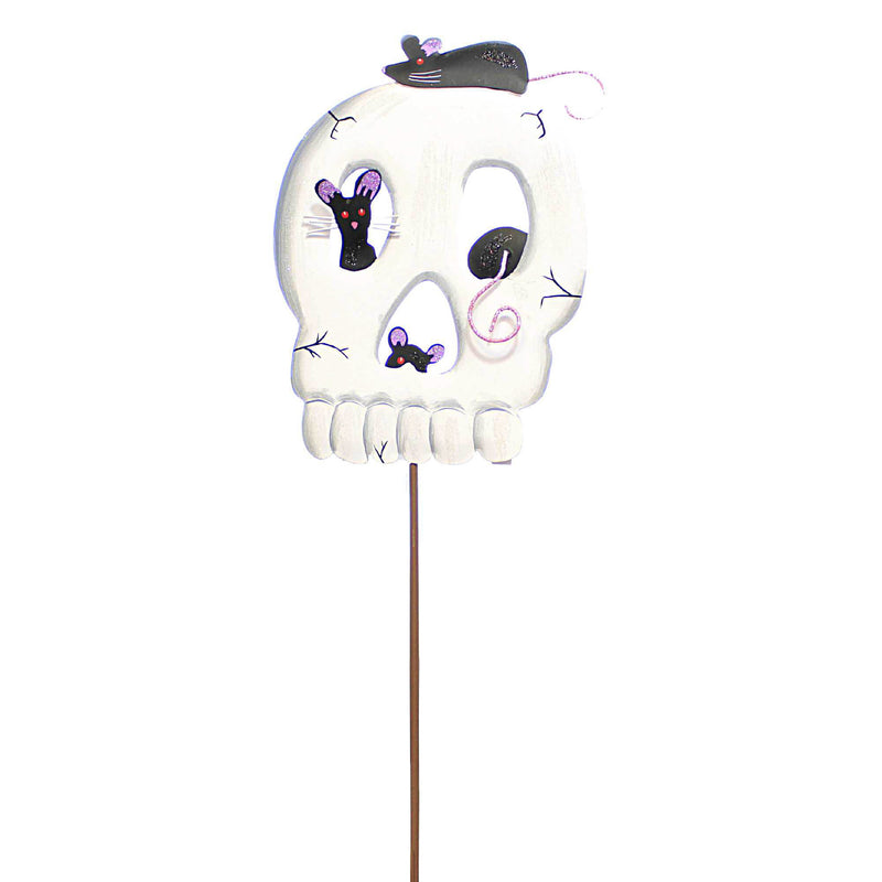Halloween Skeleton With Rats Stake - - SBKGifts.com