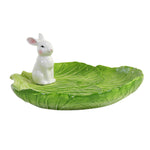 Tabletop Lettuce Platter W/Bunny Ceramic Spring Easter Rabbit 2929572 (58476)