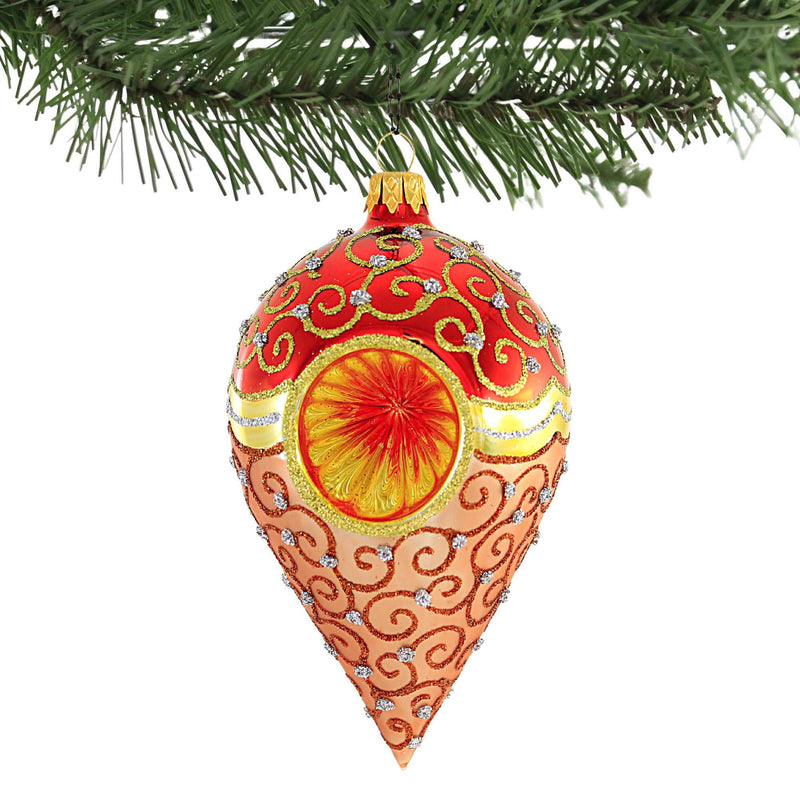 Sbk Gifts Holiday Orange Teardrop W/ Reflector - - SBKGifts.com