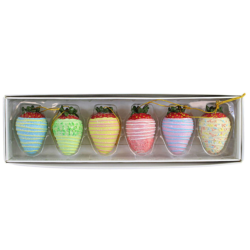 Holiday Ornament Strawberry Ornament Set Multi Colored Spring Easter 5555705 (58484)