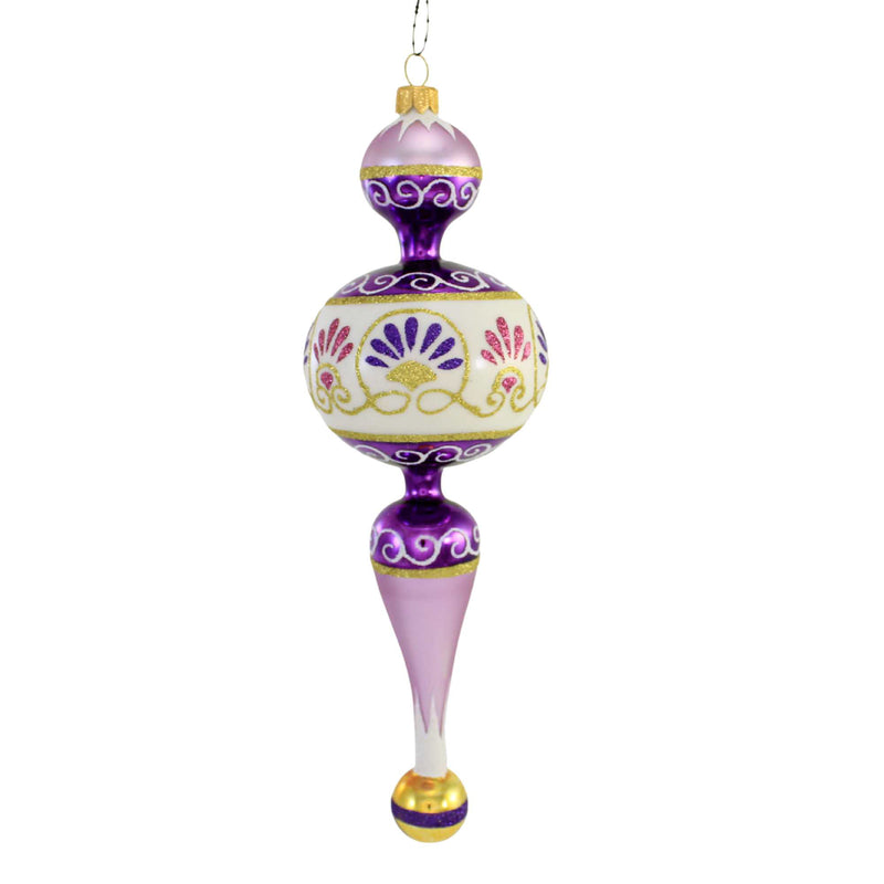 Sbk Gifts Holiday Purple Ball W/ Flared Drop Ornament Folk Art Polish Sbk23m1006 (58493)