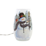 Stony Creek Snowman At Light Post Sm Vase Electric Christmas Cardinal Gls2204 (58507)