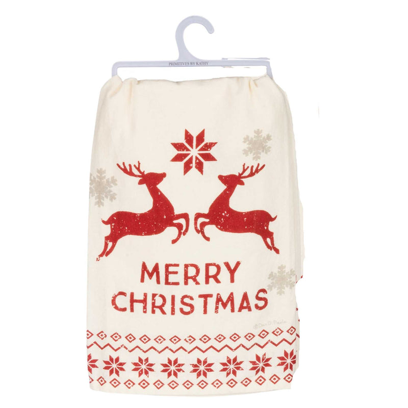Decorative Towel Christmas Reindeer Kitchen Towe - - SBKGifts.com