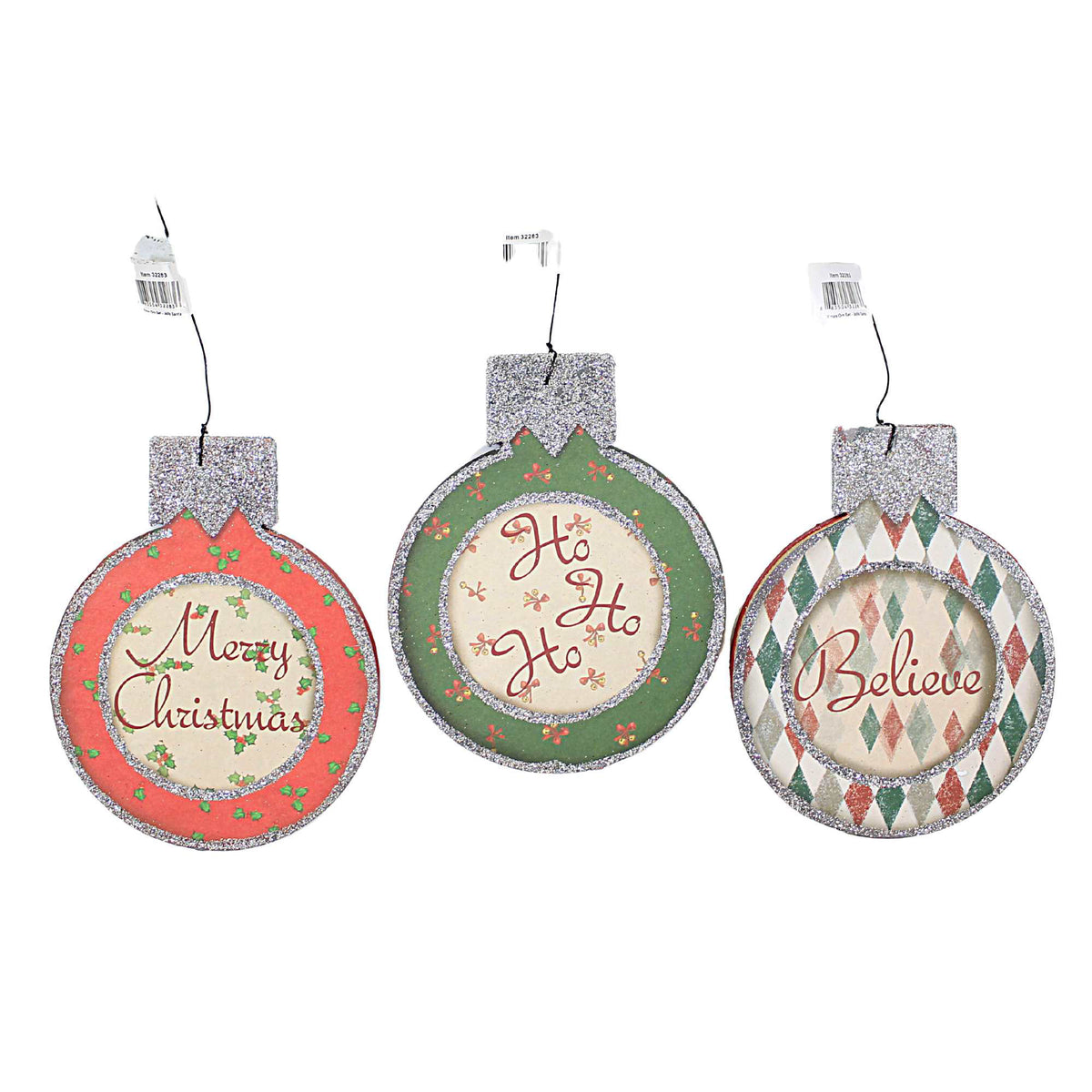 Holiday Ornament Jolly Santa Set - - SBKGifts.com