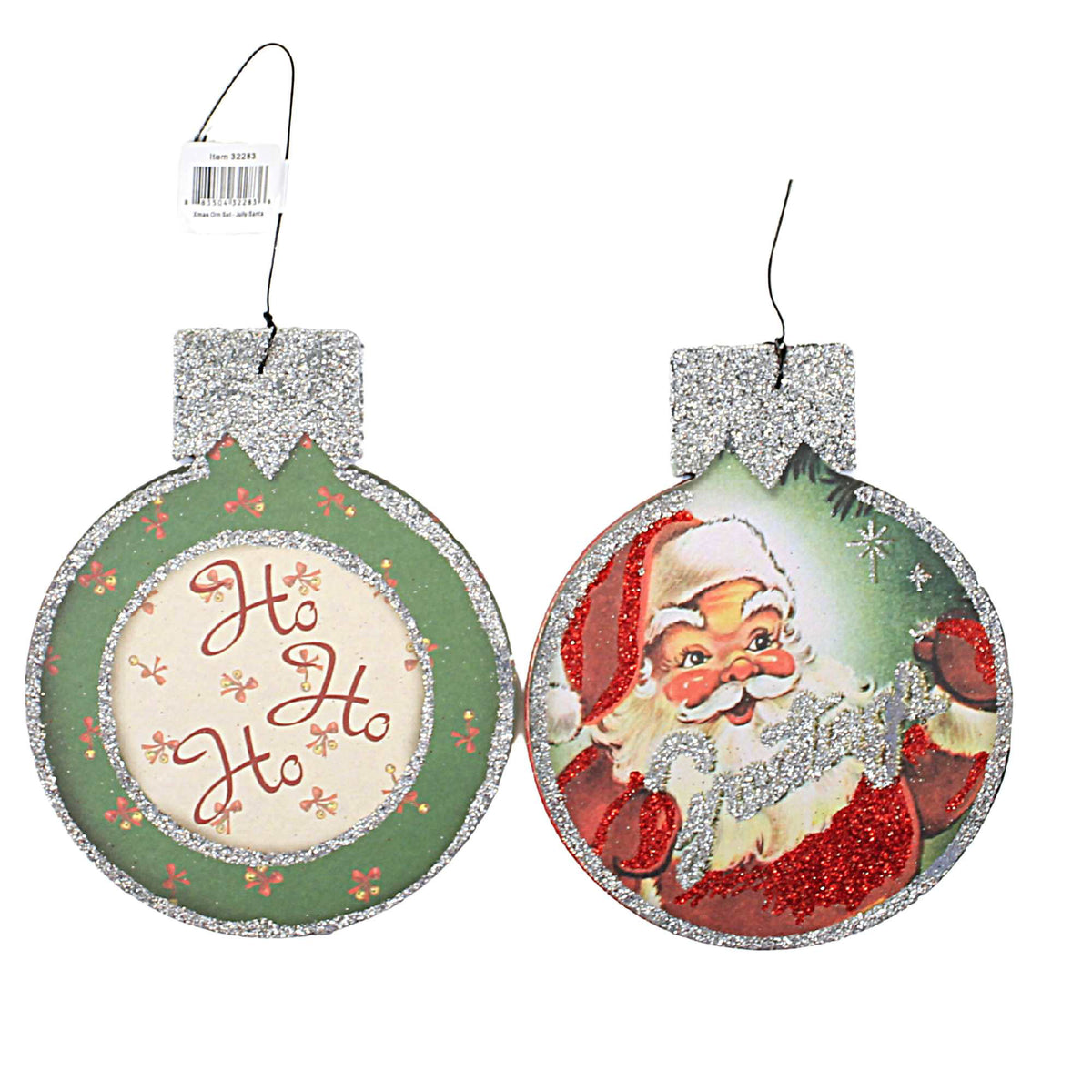 Holiday Ornament Jolly Santa Set - - SBKGifts.com