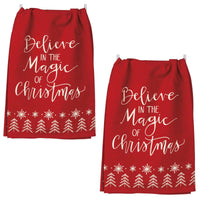 (58581) Decorative Towel Magic Of Christmas Set/2, 28.00 Inch, Snowflakes Kitchen 106735