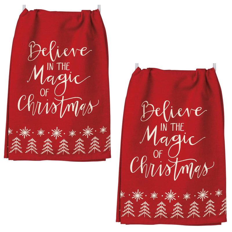(58581) Decorative Towel Magic Of Christmas Set/2, 28.00 Inch, Snowflakes Kitchen 106735